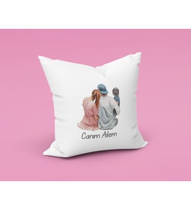 Canım Ailem Tasarımlı Yastık