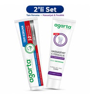 Agarta Doğal Tam koruma Diş Macunu 75 ML Gün Boyu Koruma & Hassasiyet-Ferahlık 90 ML (Karma 2Li Set)