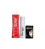 Durex Çilek Hazzı 50 ml Jel + Black Berry GeciktirmeyeSprey + Hediye
