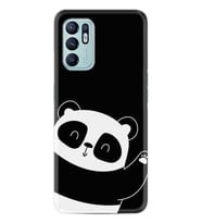 Oppo Reno 6 Kılıf Silikon Desen Özel Seri Bay Bay Panda 1784