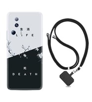 Xiaomi Mi 13 Lite Kılıf Resimli Boyun Askılı İpli Desenli Silikon Life and Death 1339