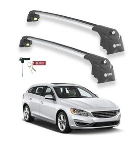 Turtle Volvo V60 2011-2018 Ara Atkı Air2 Gri