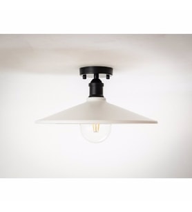 RİOLİGHT RETRO TEKLİ METAL PLOFONYER AVİZE ÇAP:38CM (Siyah)