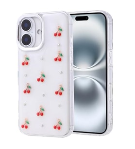 Coverzone Apple iPhone 16 Plus ile uyumlu K?l?f Airbag K�?eli 2mm Kamera �?k?nt? Korumal? Simli ?effaf Bask?l? Z-Kutup Kapak Kiraz