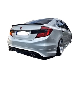 Honda Civic FB7 (2012-2016)  Uyumlu Custom Arka Tampon Eki  (Plastik)