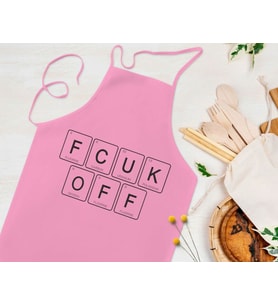 BK Gift Fcuk Tasarımlı Pembe Mutfak Önlüğü Aşçı Hediyesi, Arkadaşa Hediye-3