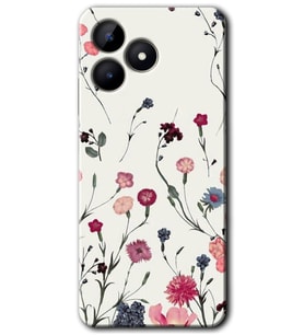 Realme C53 Kılıf HD Desen Baskılı Kılıf - Mat Çiçek
