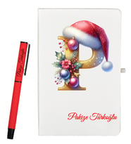 Kişiye Özel Yeni Yıl Hediyesi Defter ve Roller Kalem Seti