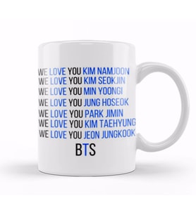 WE LOVE YOU BTS ARMY GIFT Kupa Bardak Porselen