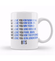 WE LOVE YOU BTS ARMY GIFT Kupa Bardak Porselen