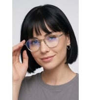Cortina Mavi Işık Korumalı Metal Saplı Şeffaf Füme Unisex Ekran Gözlüğü