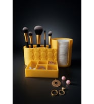 MYCRAFT3D Makyaj Organizer Çok Bölmeli  Pamukluk + Fırçalık + Takı Düzenleyici Masa Üstü Organizer