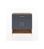 Arges Şifonyer 2 Raflı Tek Çekmeceli 2 Kapaklı 88x30x96 Çam-Antrasit