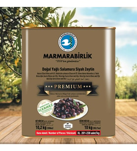 Marmarabirlik Premium Yağlı Salamura XL Zeytin 10 kg Teneke 201-230 adet/kg