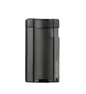 Quantoro Çift Torch Pürmüz Gunmetal Metal Puro Çakmağı - TRZ1083