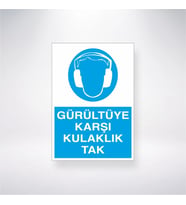 Gürültüye Karşı Kulaklık Tak 21x28 Arkası Yapışkanlı Levha
