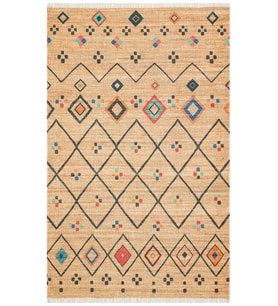 Bespoky Eberndorf Mavi Patchwork Pamuklu El Dokuması Alan Halısı