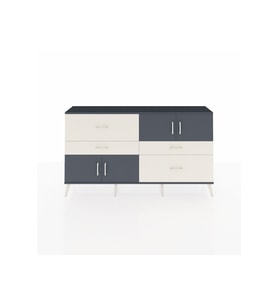 Arges Konsol 2 Raflı 4 Çekmeceli 4 Kapaklı 176x30x99 Antrasit-Antrasit/Aytaşı
