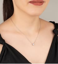 925 Ayar Gümüş Zirkon Taşlı Kalp Kolye