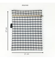 Woodycord El Yapımı Gabardin Kitap ve Tablet Kılıfı - Ekoseli Tasarım (21x27 cm)