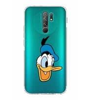 Xiaomi Redmi 9  Kamera Korumalı Kapak Donald Duck Tasarımlı Şeffaf  Kılıf