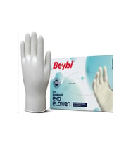 Beybi Lateks Pudrasız Eko (L) Large Beden Muayene Eldiven 100lü Paket