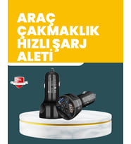 55W Hızlı Şarj Araç Çakmaklık Adaptörü QC 3.0 PD