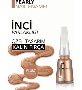 Pearly Yarı Transparan & Parlak Bitişli Sedefli Oje - PL387 VINTAGE GOLD