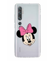 Xiaomi  Mi Note 10 Pro  Kamera Korumalı Kapak Minnie Mouse Tasarımlı Şeffaf  Kılıf