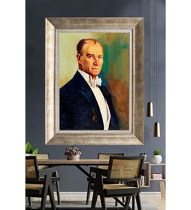 Gümüş Çerçeveli Atatürk Tablo ds9
