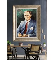 Gümüş Çerçeveli Atatürk Tablo za404