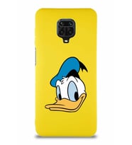Xiaomi Redmi Note 9S Soft Premier Kapak Donald Duck-B Tasarımlı Silikon Kılıf - Sarı (Şeffaf)