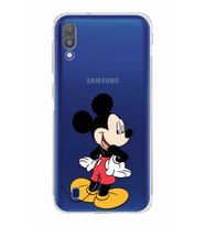 Samsung Galaxy M10  Kamera Korumalı Kapak Mickey Mouse Tasarımlı  Şeffaf  Kılıf