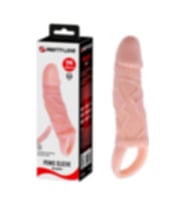 Pretty Love Breyden 18 Cm Uzatmalı 3 Cm Dolgulu Testis Halkalı Penis Kılıfı