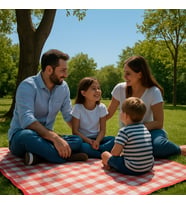 Pinteres Piknik Örtüsü 200x150 cm Su Geçirmez Çift Katlı Kamp ve Plaj Örtüsü (Kırmızı)