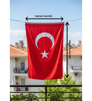 Akyıldız Store 100x150 cm Raşel Türk Bayrağı - Balkon ve Dükkan Tipi