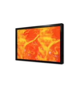 Sarı ve Kırmızı Soyut Çerçeveli Mdf Tablo
