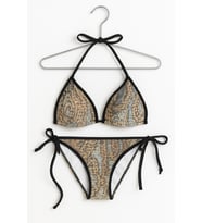 Leopar Desenli Üçgen Bikini Takımı – Ayarlanabilir Bağcıklı 1001-53 (Çok Renkli)