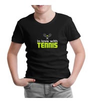 Tenis - In Love With Siyah Çocuk Tshirt