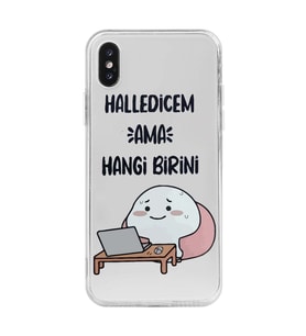 Iphone XS MAX Uyumlu Halledicem Tasarımlı Şeffaf Telefon Kılıfı