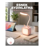 Mey İthalat® Şarj Edilebilir LED Masa Lambası Kablosuz Taşınabilir Gece Lambası