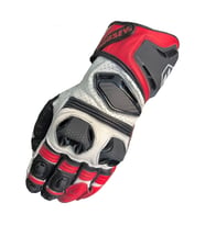 Motosiklet Eldiveni Racing Full Koruma Leather Deri Motorcu Eldiven Red