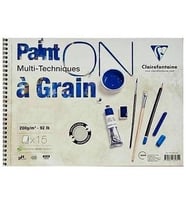 Clairefontaine Paint'On Çok Amaçlı Çizim Blok 35x50 cm Resim Defteri 200 gr. 15 Yaprak 