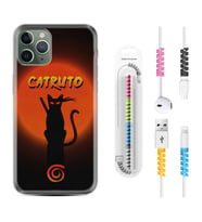 Apple iPhone 11 12 13 14 Pro Max Kılıf Kablo Koruma Spiral Silikon Catrudo 1679
