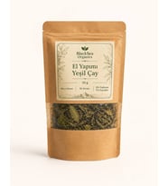 BlackSea Organics El Yapımı Yeşil Çay 50 gr Katkısız Doğal Mayıs Hasatı Üst Yaprak