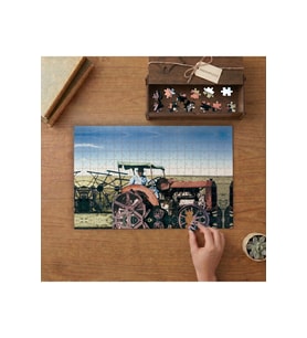 Traktör Süren Atatürk Tasarımı 240 parça Ahşap Puzzle Ahşap Kutuda MP02338