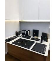 Eren Ofis Kişiye Özel İsimli Komple Deri Lüx Ofis Aksesuar Seti  OFİS HEDİYESİ (Siyah)