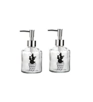 BANYO SETİ CAM SIVI SABUNLUK 2 ADET,KAKTÜS 2 DESEN 300ML 7,6X15,5CM