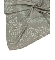 Valino Desenli Şifon Eşarp – 90x90 cm (Vizon)