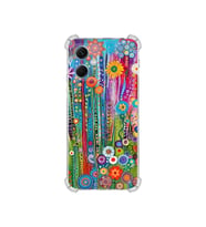 PrintiFy Redmi Note 12 5g ile Uyumlu Düşlerin Dansı Serisi Folklorik Bahçe Tasarımlı Uv Baskılı Köşe Korumalı Antişok Kılıf